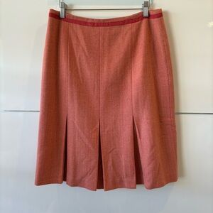 Talbots 12 petite salmon wool skirt